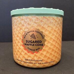 Bath & Body Works Sugared Waffle Cone Ltd Edition 3 Wick Jar Candle 14.5oz